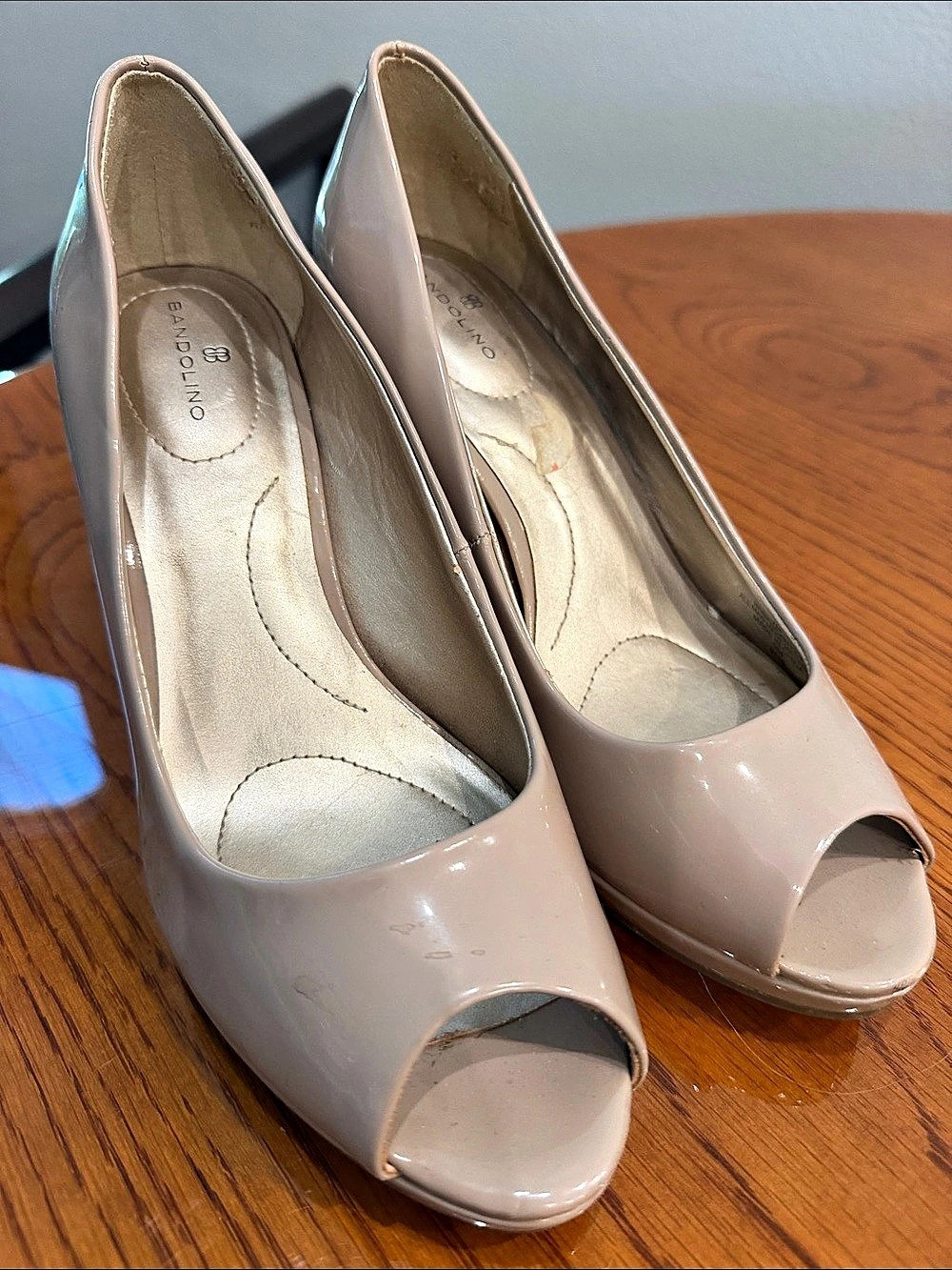 Bandolino Peep Toe Heels in Pink